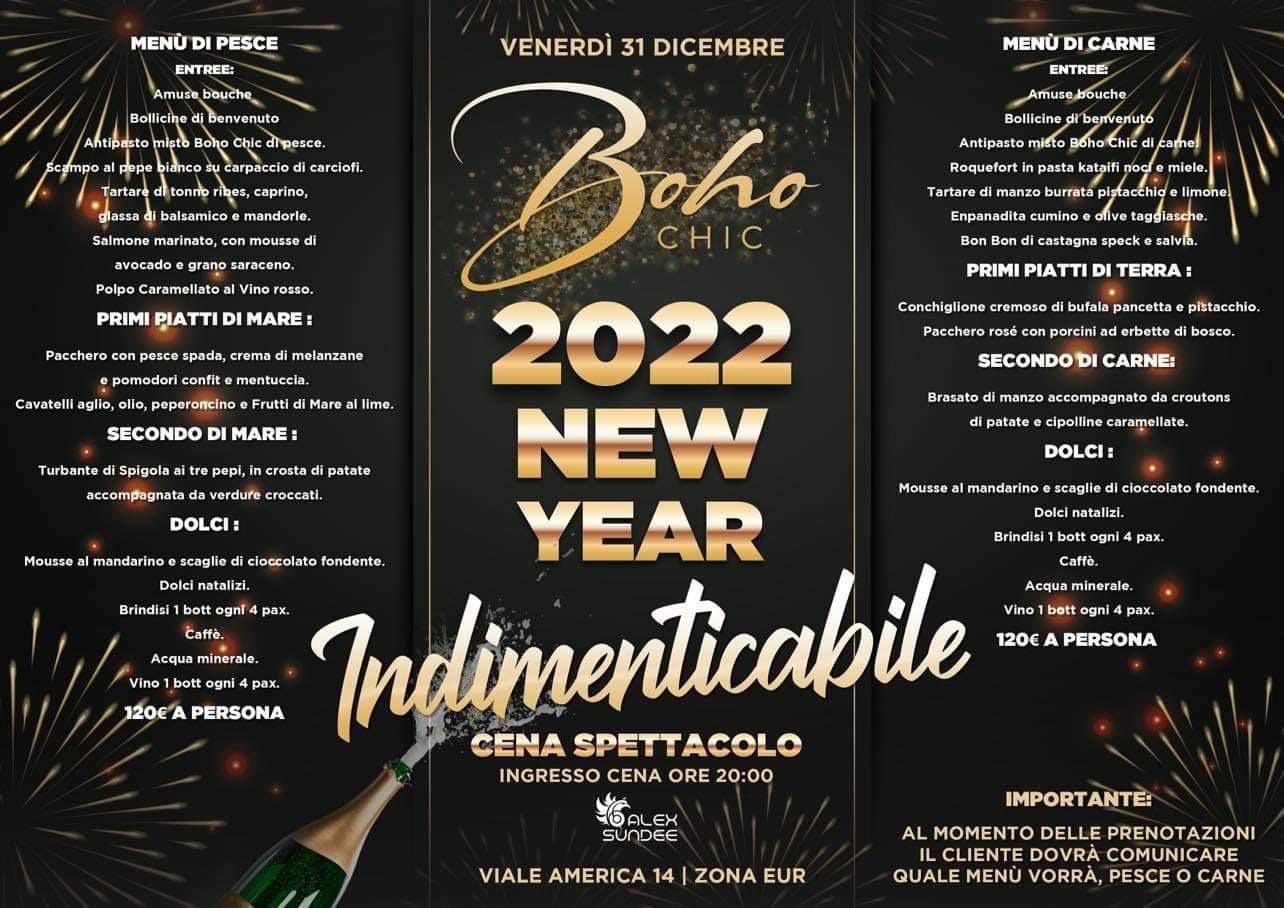 Menù del Capodanno Capodanno Boho Chic EUR, edizione precedente