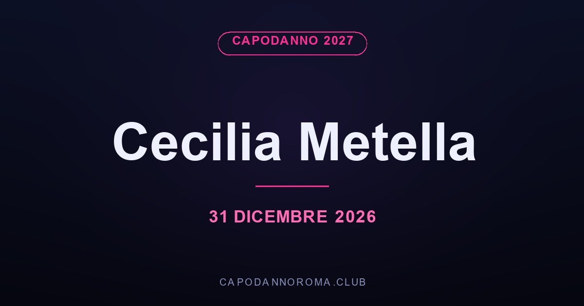 Capodanno 2027 al Ristorante Cecilia Metella: Cena e Djset sull’Appia Antica